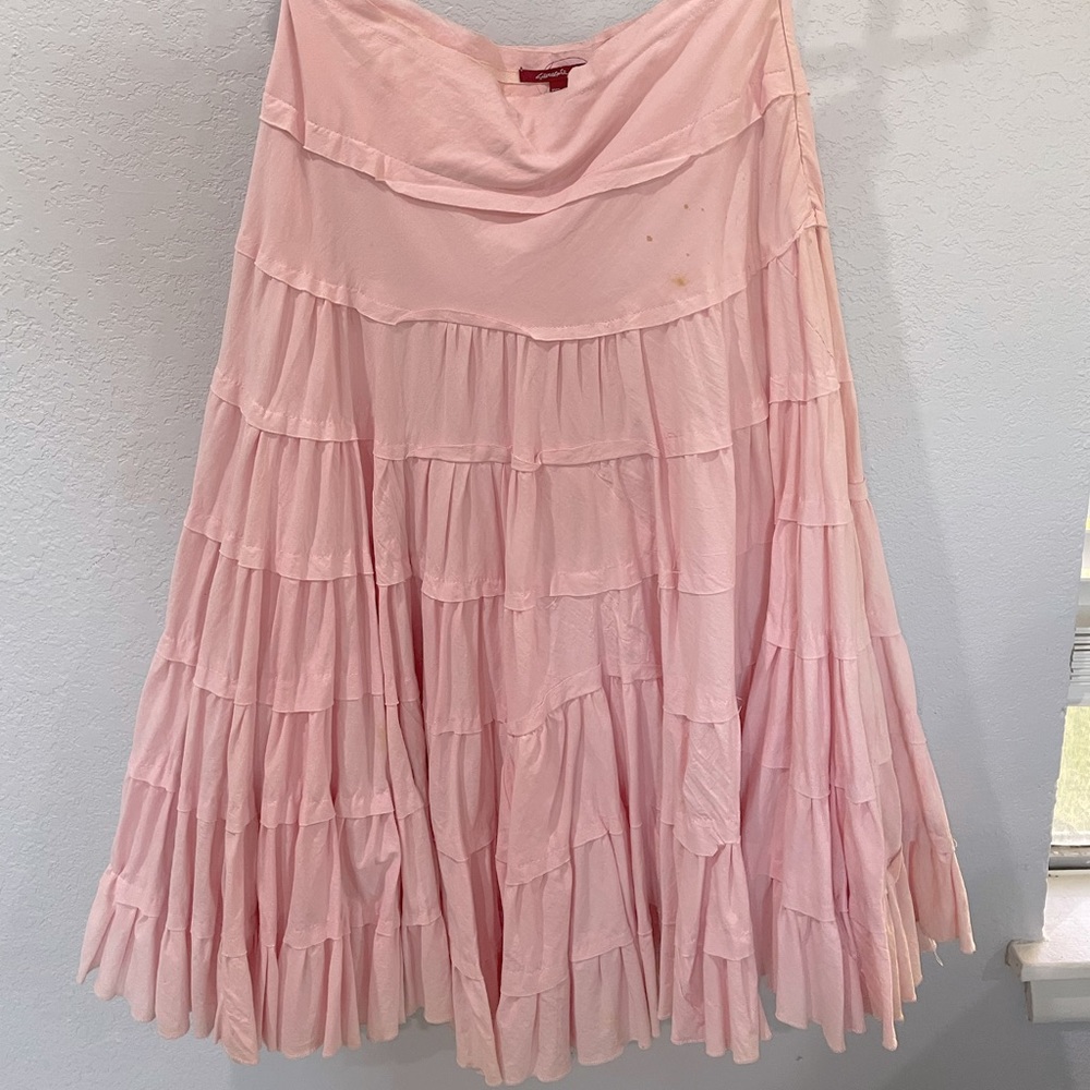 Silvergate Pink Ruffle Skirt Size Small